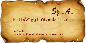 Szilágyi Atanázia névjegykártya